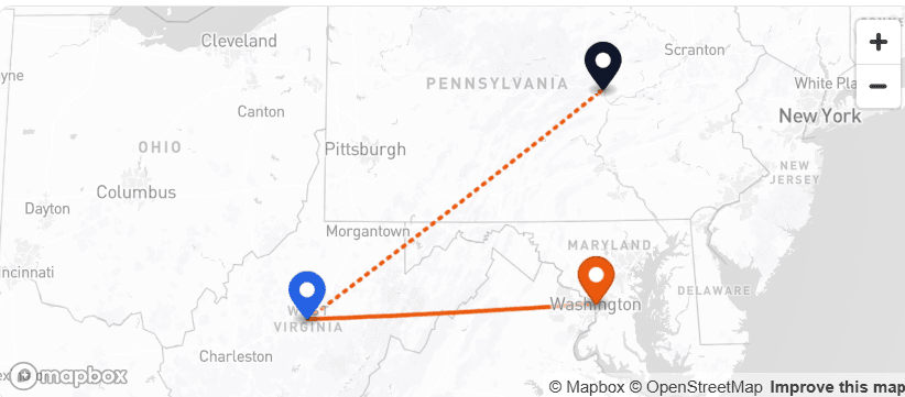 Delivery route map